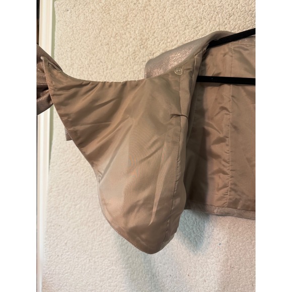 Cachet Dress & Jacket Set Women 12 Champagne Silver Metallic Formal Wedding - Picture 16 of 16